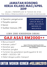 Jawatan kosong terkini usim 2012. Jawatan Kosong Operator Kilang Maukerja Malaysia Facebook