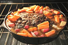 Pot Roast In The Oven Oysters Pearls Pot Roast Roast Beef Recipes Cooking A Roast