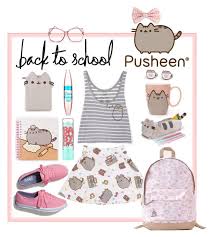 Back To School Pusheen Style By Ghadalog On Polyvore Featuring Pusheen Keds Maybelline Contestentry And Pvxpusheen Pusheen Back To School Polyvore