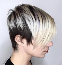 Check spelling or type a new query. Two Tone Black And Blonde Pixie Short Ombre Hair Pixie Bob Hairstyles Pixie Bob Haircut