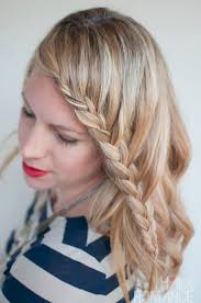 A great short style with a gorgeous loose braid. French Lace Fringe Braid Stylish Casual Braided Bangs Hairstyles Weekly