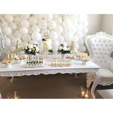 White Tea Time Baby Shower Fancy Baby Shower White Baby Showers Baby Shower Balloons