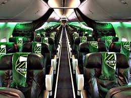 Alaska Airlines Boeing 737 700 Portland Timbers Interior Cabin Design And Seating Alaska Airlines Boeing Boeing 737