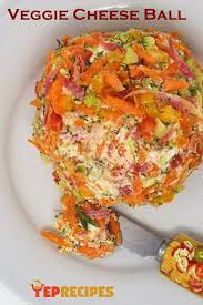 Vegetable Cream Cheese Ball Recipe Cream Cheese Ball Veggie Cheese Veggie Dishes