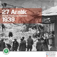 Geçmişi bilmeyen geleceğe yön veremez türkiyede yaşanmış en büyük afetler serisinin ilk çalışması 1939 erzincan depremi kanalıma abone olmayı unutmayın iyi s. Kocaeli Universitesi On Twitter 27 Aralik 1939 Erzincan Depremi Nde Hayatini Kaybeden Vatandaslarimizi Rahmetle Aniyoruz Deprem Erzincandepremi