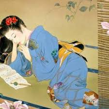 浮世絵には美人画というジャンルがあり 江戸 時代の喜多川歌麿の作品はその代表格ではないでしょうか 今回紹介する作品は美人を追求したかのようなパーフェクトな着物女性が描かれた作品 顔 立ち振る舞い スタイルすべて美しいのです 色がとても鮮やかな 日本画