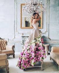 Complete Floral Dress With Flowers On Them For Brides And Bridesmaid Bestlooks Colored Wedding Dresses Beautiful Dresses Ball Gowns