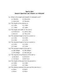 So this is the right activity.with this quiz you will present your students with a . Sports Quiz General Questions And Answers On Volleyball Flipbook By Fliphtml5