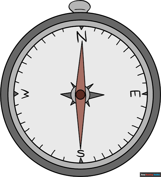 How to Draw a Compass - Really Easy Drawing Tutorial