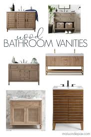 You can get sinks in oval, round, square or rectangular shapes. Natural Wood Bathroom Vanity Options Maison De Pax