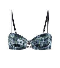 plaid bra top