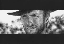 Clint eastwood, who was little known in 1964 apart from the tv series 'rawhide', was chosen by sergio leone to embody the man with no name in the dollar trilogy. Clint Eastwood The Good Drawing By Matthew Peters