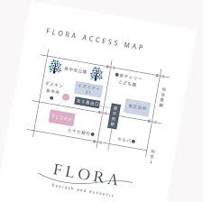flora様 ご紹介カード 制作させていただきました 青みのある淡いカラーで 統一したデザインに なっております 仙台市泉区にある エステサロンfloraは 次世代まつげカール パリジェンヌラッシュリフトで あなたの目元を華やかにしてくれますよー ポート map esthetics