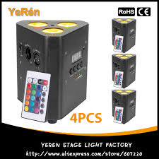 Hot Offer 4pcs Battery Powered Led Par Light Truss Light Rgbw Quad Color 4in1 Dj Wash Light Dj Lights May 2020