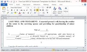 These sites make it easy to print out the basic last will and testament forms and complete them; Free Last Will And Testament Template For Word