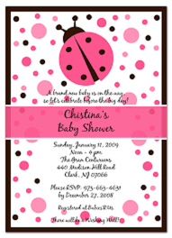 Pink Ladybug Baby Shower Invitations Ladybug Baby Shower Pink Baby Shower Invitations Baby Shower Invitations