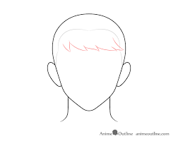 He is a tall and slim teenage boy and sports blue hair. How To Draw Anime Male Hair Step By Step Animeoutline