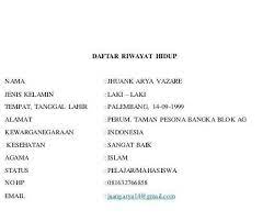 Kolom ini tidak perlu diisi penuh riwayat pendidikan kamu mulai dari tk, sd, dst. Buatlah Sebuah Contoh Formulir Daftar Riwayat Hidup Untuk Sd Ya Kak Brainly Co Id