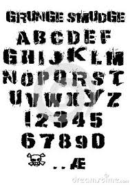 Smudge Grunge Font Lettering Smudging Grunge