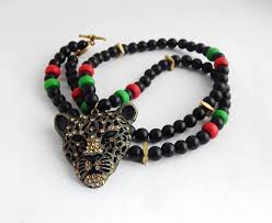 Black Panther Necklace Men Rbg Panther Jewelry Panther Pendant Leopard Pan African Afrocentric Jewel Black Panther Necklace Afrocentric Jewelry Panther Jewelry