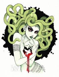 11x14 Limited Edition Medusa Watercolor Vignette Etsy Medusa Art Art Art Drawings