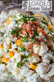 · easy, best old fashioned potato salad recipe with potatoes, hard boiled eggs and crispy bacon blended with creamy real hellman's mayonnaise. Fully Loaded Potato Salad Family Fresh Meals