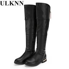 Ulknn Boots For Girls Genuine Leather Thigh High Boots Girls For Winter Kids Shoes Children S Snow Child Ever After Leather Thigh High Boots Boots Girls Boots