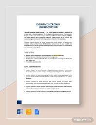 Hiring, assigning, and supervising office personnel Free 9 Sample Secretary Job Description Templates In Pdf Ms Word Google Docs Apple Pages