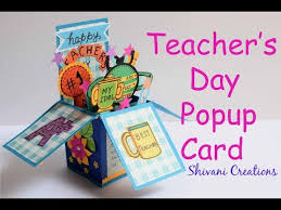 How to make birthday cards for teachers homemade birthday card for. Thank You Teacher Pop Up Card For Teacher S Day