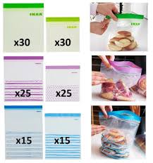 3 98 Gbp Ikea Istad Plastic Ziplock Resealable Food Sandwich Freezer Storage Bags Ebay Home Garden Freezer Storage Ikea Ikea Istad