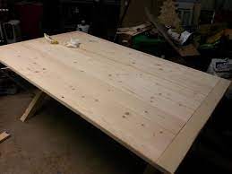 I decided to make a coffee table, and i've always liked the herringbone pattern so that's what i did for the top. Dining Table Construction Plywood General Woodworking Talk Wood Talk Online