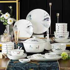 Check spelling or type a new query. Xlnb 60 Piece Dinnerware Set Antiquity Chinese Style Porcelain Set Dinner Dishes Set Plates Bowls Spoons And Soup Pot Service For 12 Farmhouse Goals