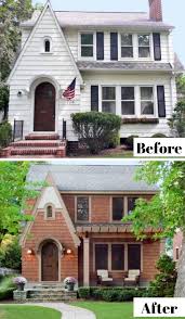 Some sections of old, unpainted shingles and siding may look darker than others. Curb Appeal Before And Afters Shingle House Cedar Shingle House Curb Appeal