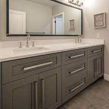The white paint is sherwin williams alabaster, a creamy white. Agreeable Gray Bathroom The Best Ideas Grey Bathroom Cabinets Grey Bathrooms Bathroom Vanity