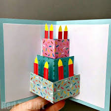 You can have various elements of the holidays like reindeer, santa, snowman and also your fave pets like cats, dogs and disney characters on your pop up cards. Easy Pop Up Birthday Card Diy Red Ted Art Make Crafting With Kids Easy Fun