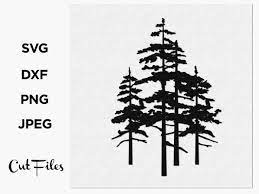 Wall Art Pine Tree Svg File For Cricut Trees Vector Images Forest Clip Art Forest Png Trees Silhouette Forest Dxf Cnc File Pine Tree Svg Tree Silhouette Tree Drawing Simple