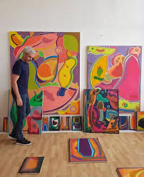 Daniel Mato is a contemporary French artist. He is known for his unusual  abstract works, created in rich colors and signature style. The artist  exhibits exclusively in France, his homeland, and Matu