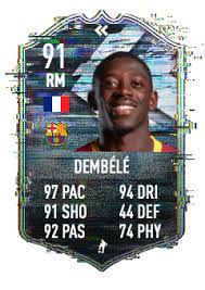 Cliccando sulle soluzioni futbin potrai si conclude qui questo articolo dedicato a ousmane dembele flashback. Fifa 21 Ultimate Tots Flashback Ousmane Dembele Sbc Cheapest Solution For Xbox One Ps4 Ps5 Xbox Series X S Pc