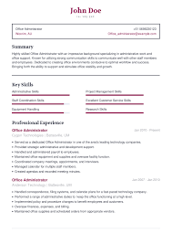 Where to find free ai and psd templates? Office Administrator Resume Example With Content Sample Craftmycv