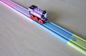 Pastel Colored Wooden Train Tracks Www Facebook Com Woodpeckers Ch