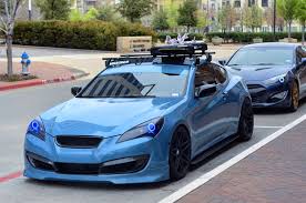 Blue Genesis Coupe Hyundai Genesis Hyundai Genesis Coupe Custom Headlights