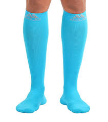 Mojo Compression Socks Comfortable Coolmax Material For Recovery Performance Medical Support Socks Firm Support Size Small Sky Blue