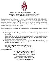 (partida de nacimiento si son menores de 21 años). Ayuntamiento De Coslada Quieres Celebrar Tu Matrimonio Civil En El Ayuntamiento Coslada Documentacion Necesaria Para La Celebracion De Un Matrimonio Civil En El Ayuntamiento De Coslada Lo Primero Que Ha De