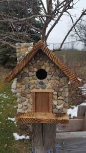 Bird Houses For Sale Near Me Birdhouse With Stones Covering Front Side And Chimney In 2020 Bird House Bird Houses Bird House Kits