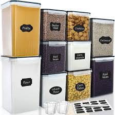 Get free shipping on thousands of home steals that make it easy to refresh your space! Prep Savour Large Tall Airtight Food Storage Containers Verones 10 Pack Plastic Airtight Kitchen Pantry Organization Ideal For Flour Sugar Bpa Free Plastic Canisters With Labels Wayfair
