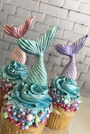 Mermaid Party Mermaid Tail Cupcake Topper Mermaid Birthday Mermaid Birthday Cakes Mermaid Cupcakes Mermaid Cupcake Toppers