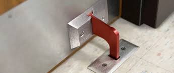 Try wedging a doorstop into the door when it's closed, so that if someone wanted to get in, they'd have to wait for you to be ready and remove the doorstop. Door Barricade Devices Nightlock Protect A Room In Seconds