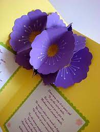 Open the card with the tab and apply a little glue to the bottom of the tab. Azlina Abdul Teacher S Day Pop Up Flowers