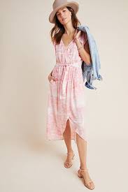 Cloth Stone Tie Dyed Midi Dress In 2020 Flowy Dress Casual Tie Dye Outfits Dresses