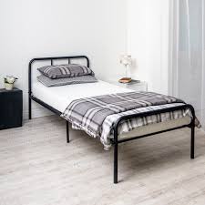 Emily black metal bed frame. Home Treats Black Metal Curved Bed Frame Single Home Treats Uk
